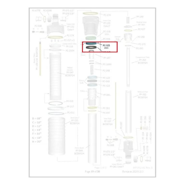 Where PC-325 sits in the ORI STX Strut - exploded diagram with the part highlighted