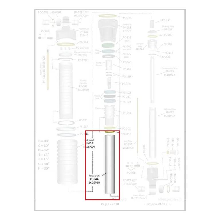 Where PF-044 sits in the ORI STX Strut - exploded diagram with the part highlighted